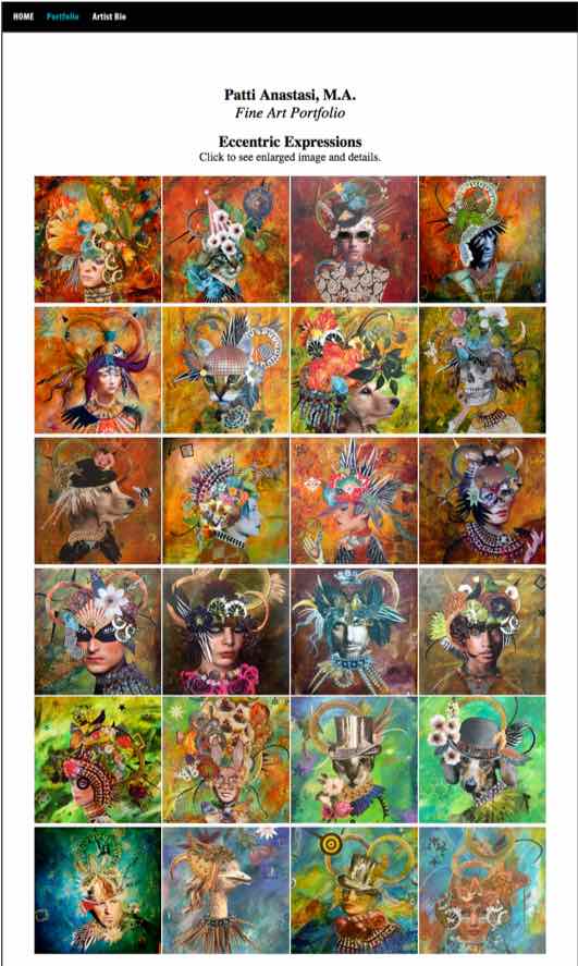 Patti Anastasi Art Portfolio Website