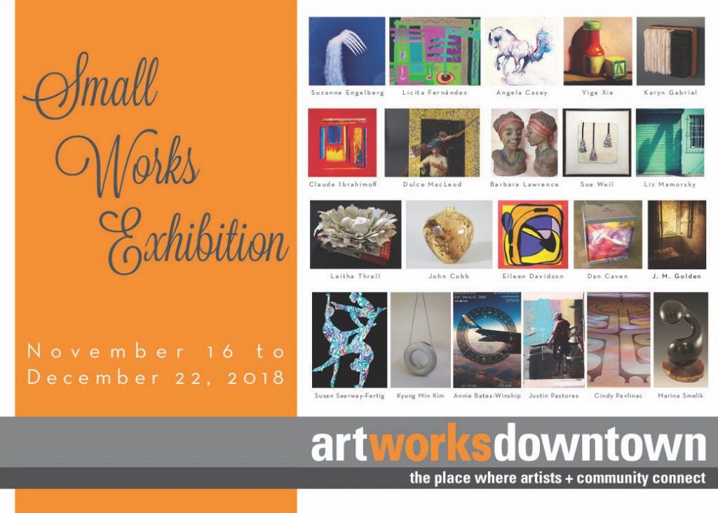 Small Works Exhibition Postcard Art Exhibition at the 1337 Gallery Art Works Downtown