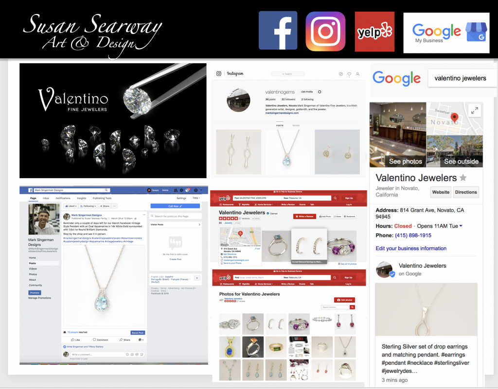 Valentino Fine Jewelers Social Media Posting