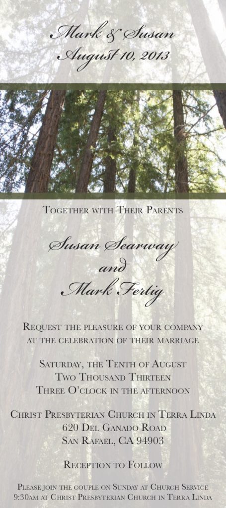 Wedding Invitation Redwood Theme