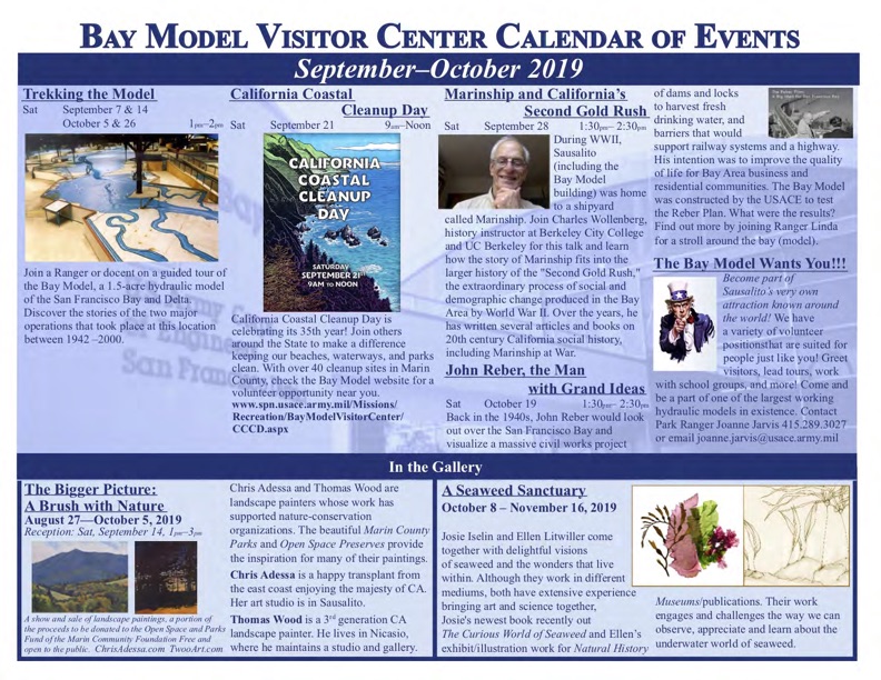 Bay Model Visitor Center Bi-Monthly Calendar
