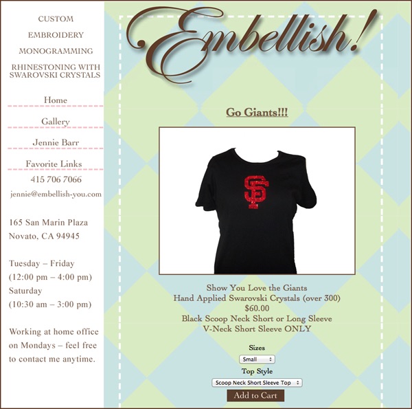 Embellish! Designs by Jennie Barr Website designed by Susan Searway Art & Design