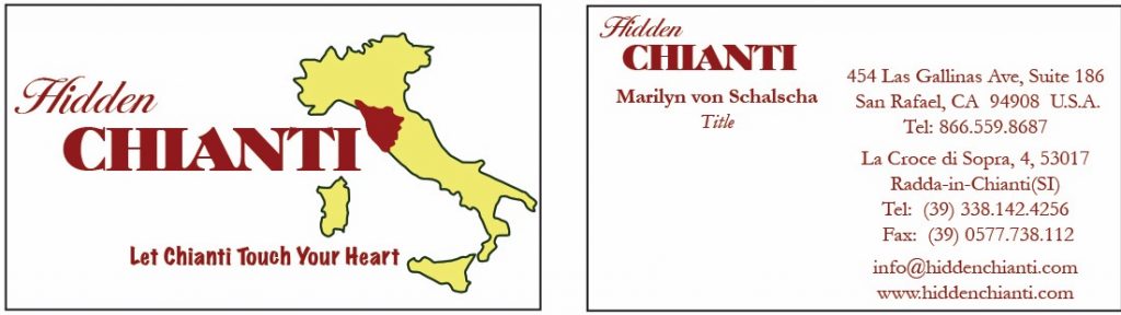 Hidden Chianti Italy Travel logo business Cards