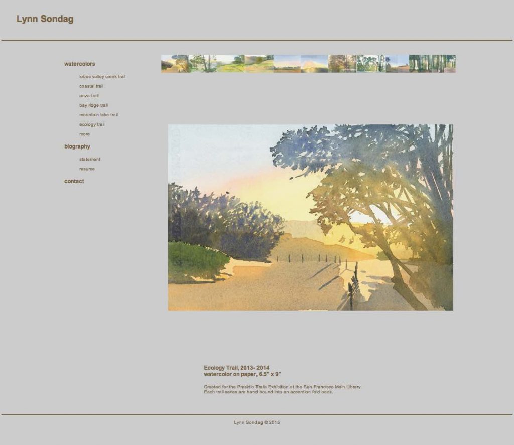 Lynn Sondag San Francisco Artist Website designed by Susan Searway Art & Design