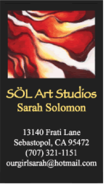 Sol Art Studio Sarah Soloman business card