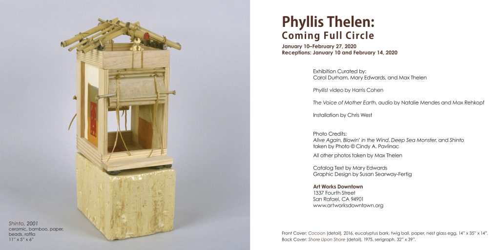 Phyllis Thelen: Coming Full Circle | 28-page Exhibition Catalogue | multipage brochure | Art Works Downtown 