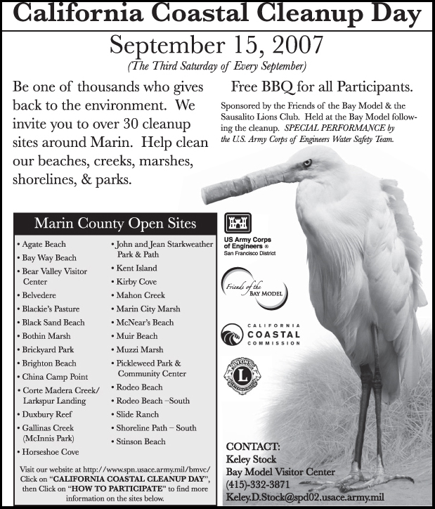 California Coastal Cleanup Day Full Page Ad in Marin IJ