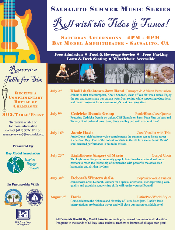 Sausalito Summer Music Series flyer