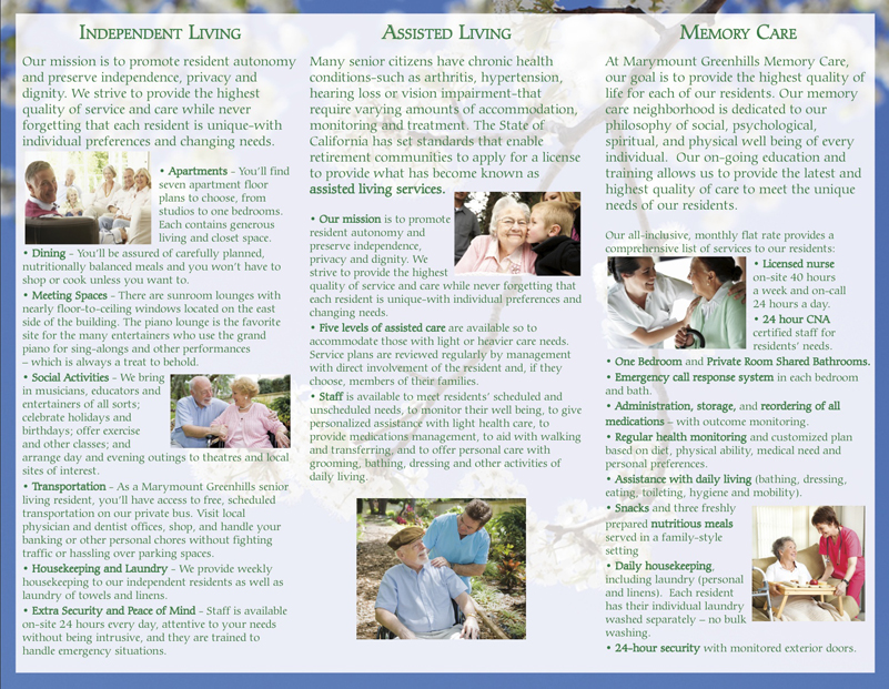 Marymount Greenhills Retirement Center Brochure