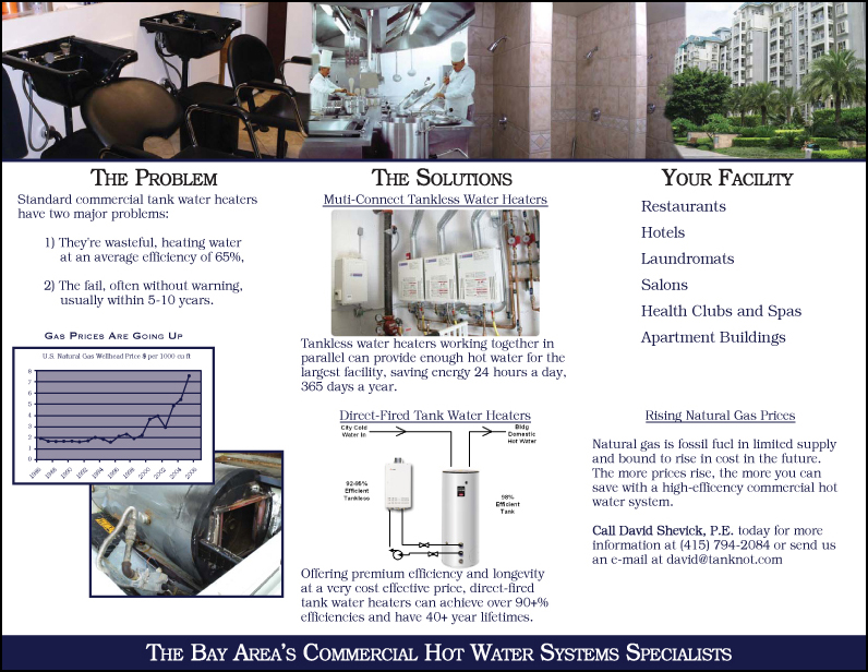 Commercial High Effeciency Water Heating Trifold Brochure