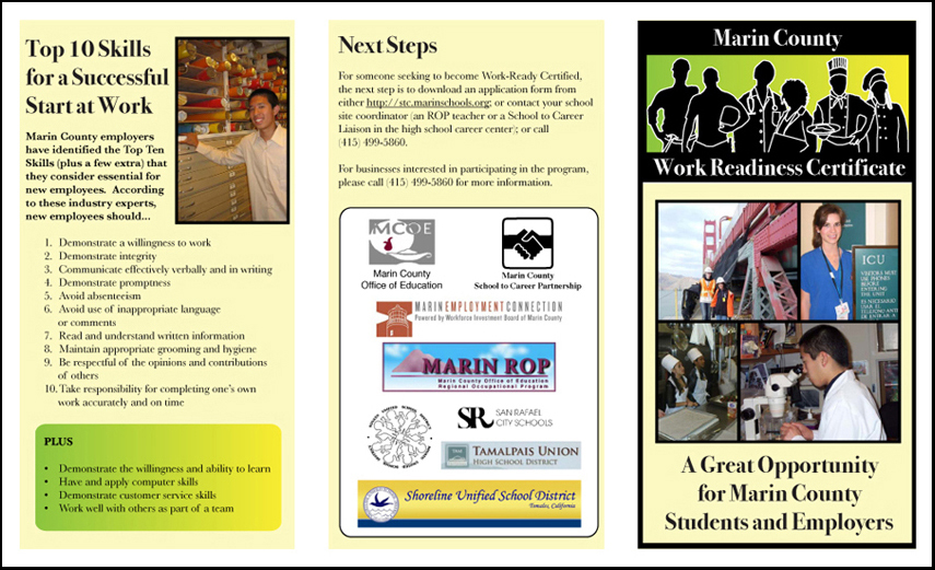 Marin County Work Readiness Certificate Brochure