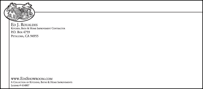 Ed J. Roualdes, Contractor- Idenity Package - Envelope