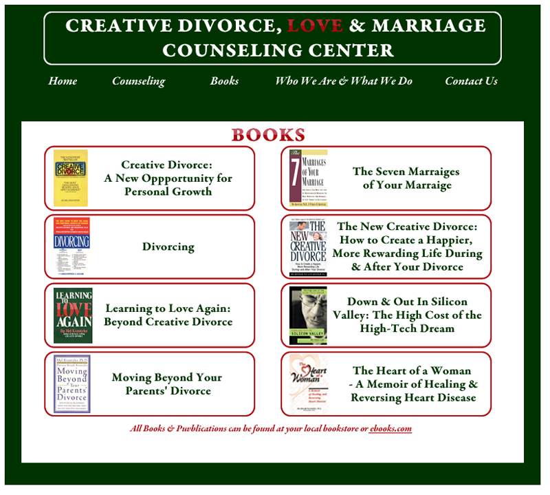 Creative Divorce, Love & Marriage Counseling Center - Website 