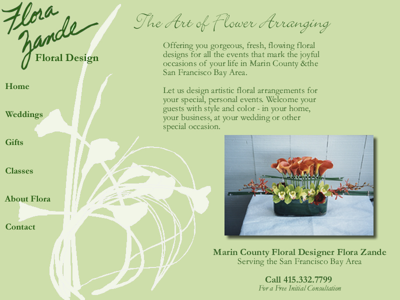 Flora Zande - Website Layout Design