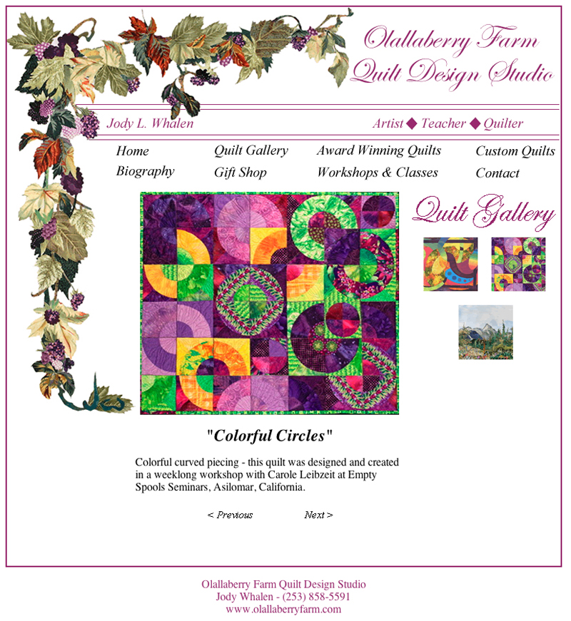 Olallaberry Farm Quild Design Studio - Website 