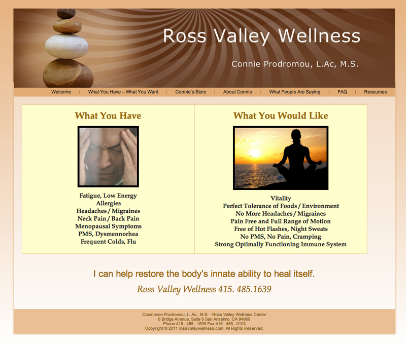 Ross Valley Wellness Center - Website