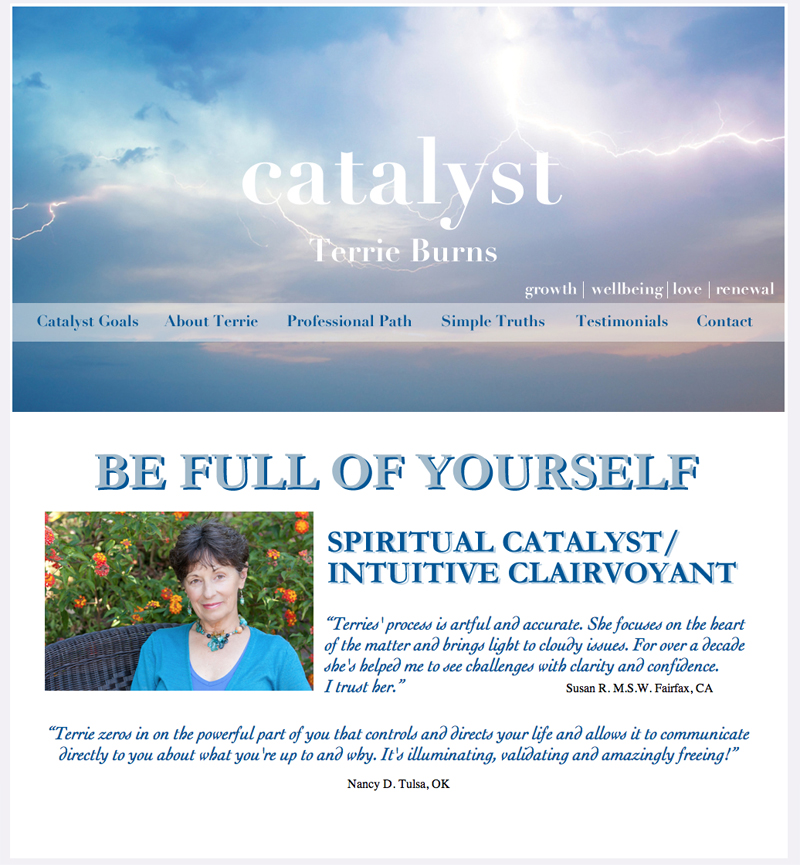 Terrie Burns - Spiritual Catalyst/Intuitive Clairvoyant - Website