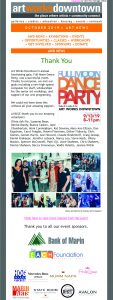 Art Works Downtown icontact Monthly Emailer