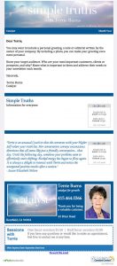 Terrie Burns - Simple Truths - Constant Contact Email