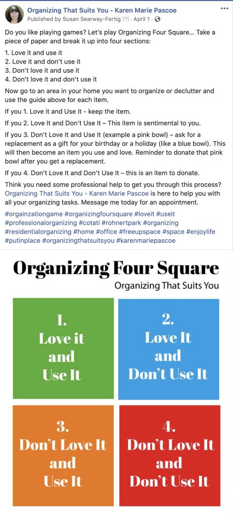 Organizing that Suits You Facebook Social Media Marketing Four Square