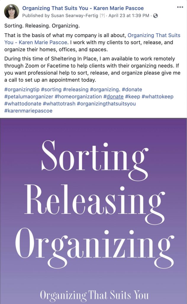 Organizing that Suits You Facebook Social Media Marketing Sorting Releasing Organizing
