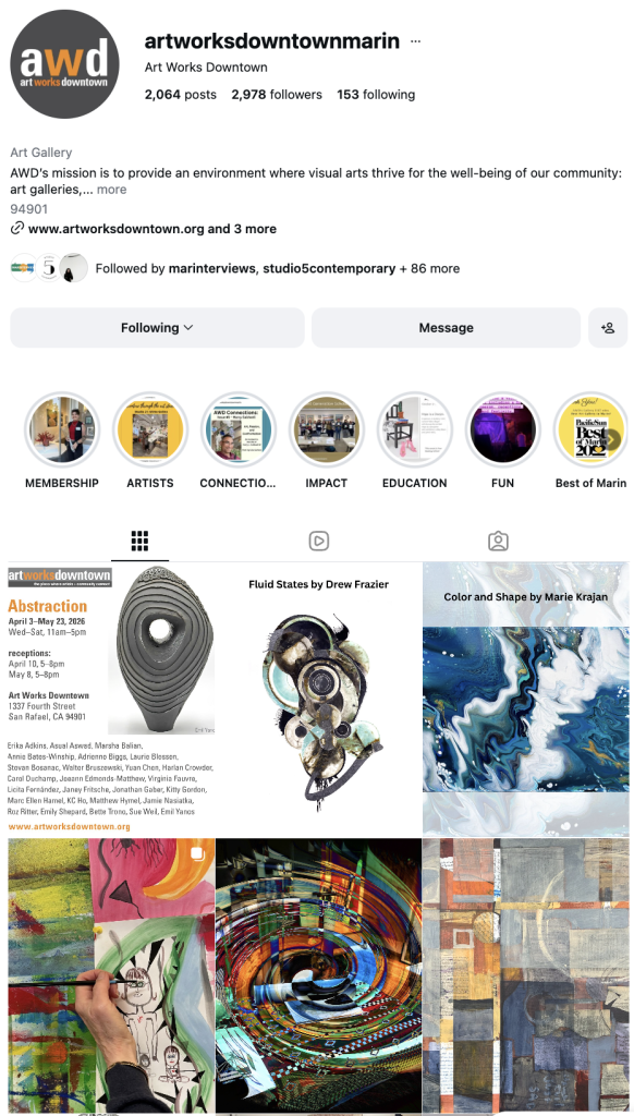 @artworksdowntownmarin Instagram Feed