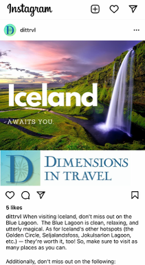 Dimensions in Travel Instagram Post Image, Content and Hashtags